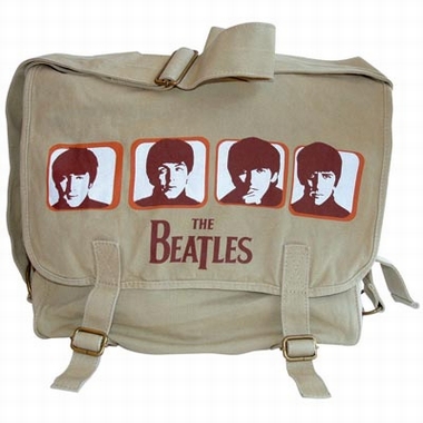 Schultertasche Beatles - Graphic Beige