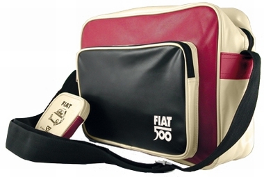 Fiat 500 Schultertasche - Rot-Schwarz
