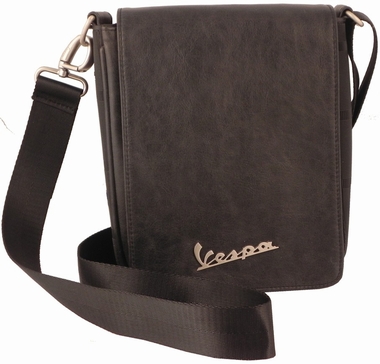 Vespa Schultertasche hochformat klein - schwarz
