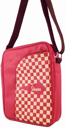 Vespa Schultertasche hochformat - rot