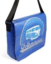 VW Bulli Schultertasche gross - blau