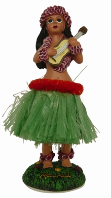 Hula Doll - Hula Girl mit Gitarre - Gr�n