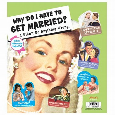 Why Get Married Magnet Set