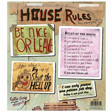 House Rules Magnet Set