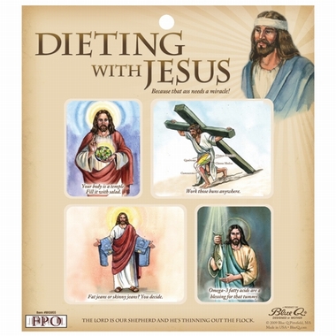 Dieting With Jesus Magnet Set