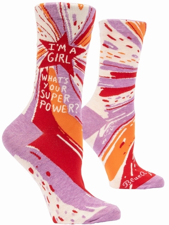 Superpower - Damensocken Blue Q