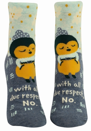 With All Due Respect, No - Kurze Damensocken Blue Q
