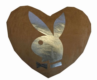 Playboy Kissen Velourleder