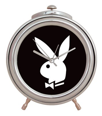 Playboy Chrom Wecker Schwarz