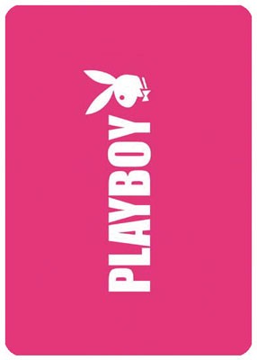 Fleecedecke mit Playboy-Schriftzug Pink