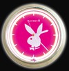 Playboy neon Wanduhr Classic pink